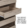 Keep contents concealed but easily accessible with 4 drawers