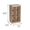 Brown Stackable 6-Cubby Organizer with Anti-Tip Hardware