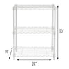 White 3-Tier Heavy-Duty Shelving Unit with 250-lb Weight Capacity