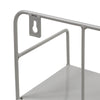 Gray 2-Tier Metal Accent Shelf
