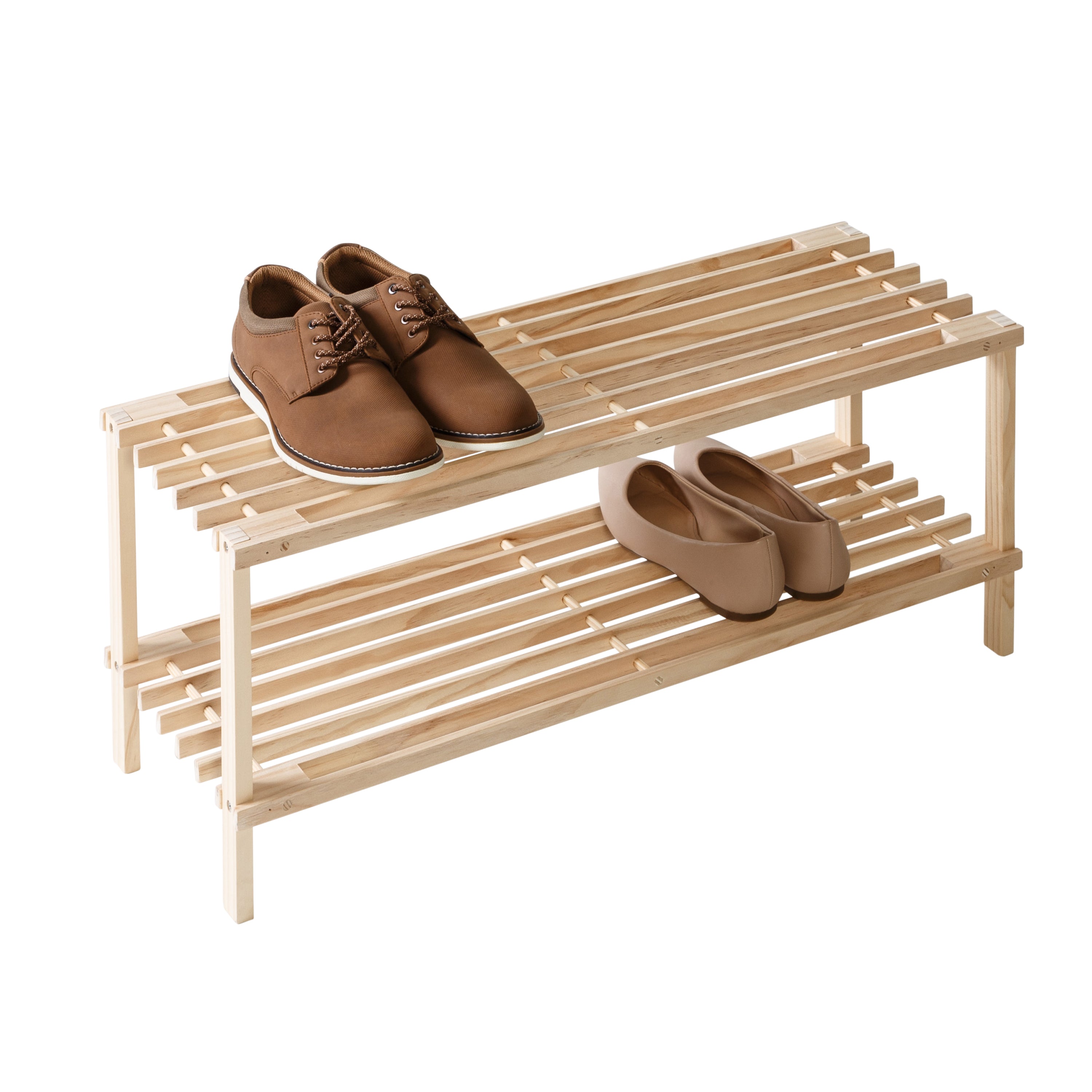 Shoe Shelves for Displaying Your Collection set of 6 Natural