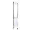 Chrome Rolling Laundry Center Triple Sorter and Clothes Hanging Bar
