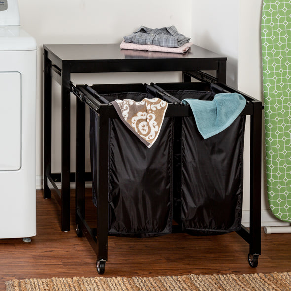Two baskets for easy laundry separation