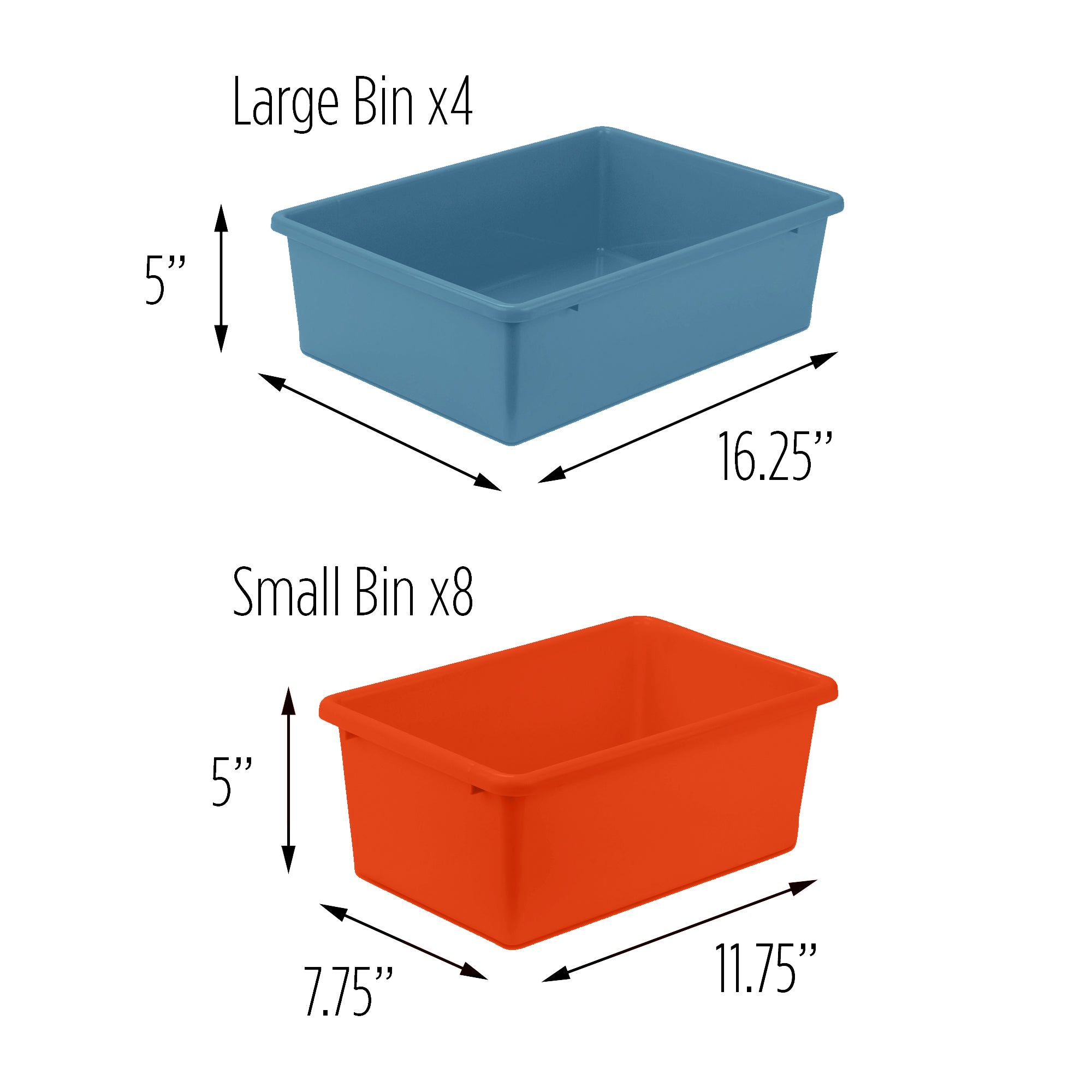 Gray Small Plastic Storage Bin