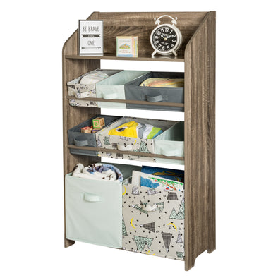 Rustic Brown Explore + Store 48-Inch Toy Organizer