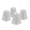 White 8-Inch Square Bed Risers (Set of 4)