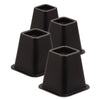 Black Square Bed Risers (Set of 4)