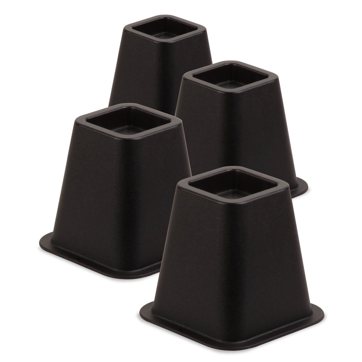 Black Riser Set Black Bed Risers 4 Piece Set