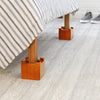 Maple Finish Square Wood Bed Risers (Set of 4)