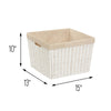 White Paper Rope Large Storage Basket with Liner