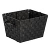Black Woven Storage Bins with Handles (2-Pack)