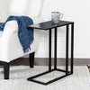 Black Rectangle C-Shaped Side Table