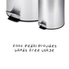Silver Stainless Steel 30L and 3L Step Trash Cans (Set of 2)