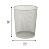 Silver 18L Small Wire Mesh Trash Can (Single or 2-Pack)