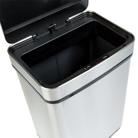 Stainless Steel Trash Can - Fingerprint Resistant, Soft Close, Step Lid - 5.3  Gallon - Lodging Kit Company