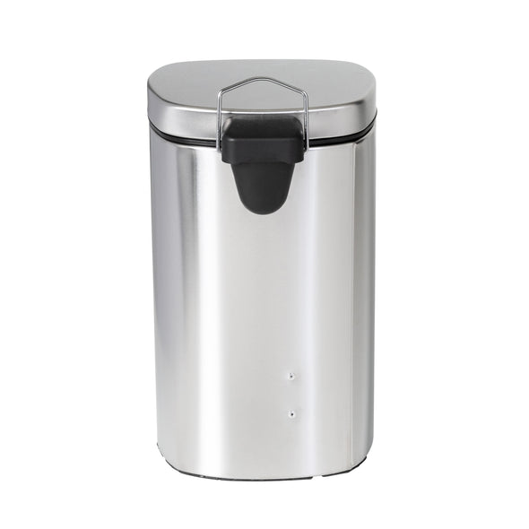 Silver 12L Stainless Steel Square Step Trash Can