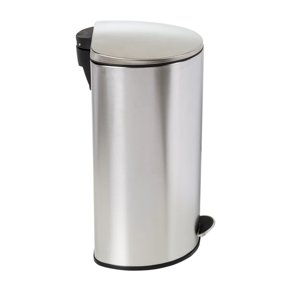 Fingerhut - Honey-Can-Do Stainless Steel Step 13-Gallon Trash Can with Lid