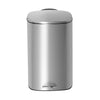 Silver 40L Stainless Steel Rectangular Step Trash Can with Lid