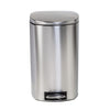 Silver 50L Stainless Steel Soft-Close Step Trash Can with Lid