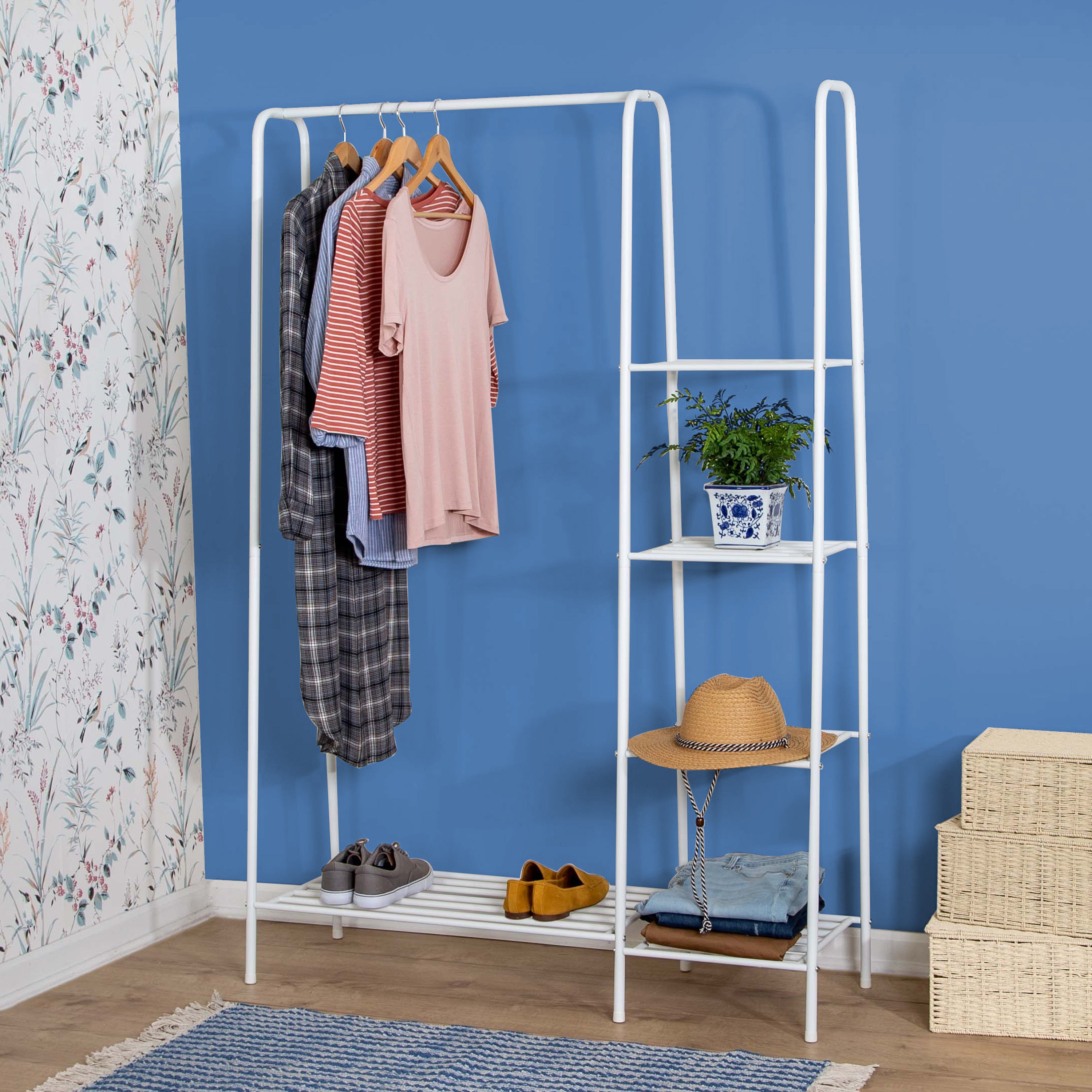 Honey-Can-Do Collapsible Steel X-Frame Freestanding Clothes Drying Rack,  White 