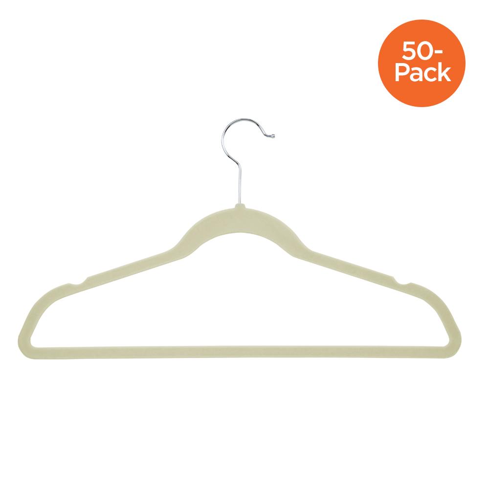 50 Pack Velvet Clothes Hangers - Durable, Space Saving, Slip-Free