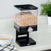 Black/Chrome Cereal Dispenser with Portion Control