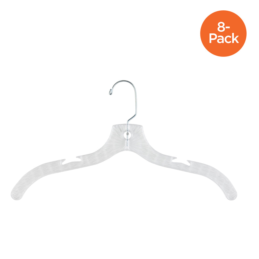 Quality Hangers Clear Plastic Hangers 12 Pack - Crystal Cut Hangers for  Clothes - Durable Plastic Hanger Set - Invisible Dress Hangers for Suits 