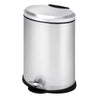 Silver Stainless Steel 12L Oval Step Trash Can