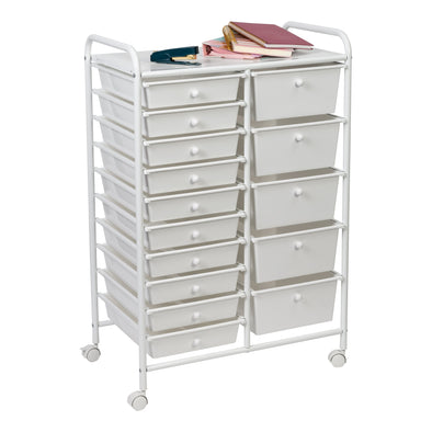 Simply Tidy Essex Rolling Cart with Storage Drawers for Homes and