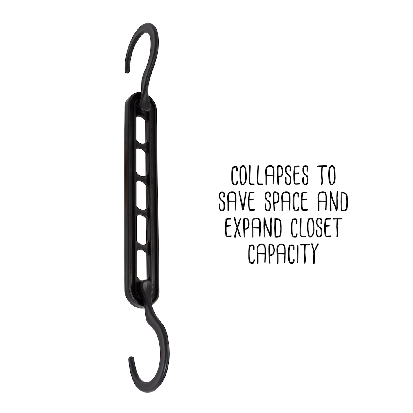 Space Saving Non Slip Hangers, 50 Pack, Black