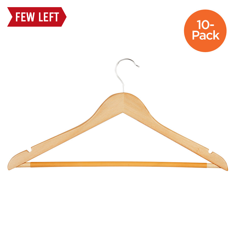 16-Pack Cherry Wood Clamp Pant Hangers | Honey-Can-Do